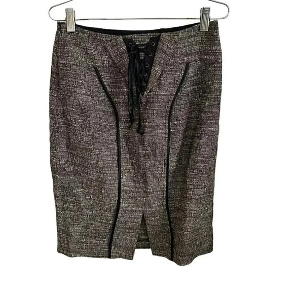 Cynthia Steffe tweed pencil skirt with back lace corset size 6 - Picture 9 of 10